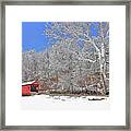 The Henry Bridge After A Late Winter Snow Framed Print