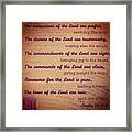 The Instructions Of The Lord Are Framed Print