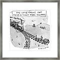 The Little Engine That Faced A Tough Moral Dilemma Framed Print