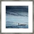 The Lonely Boat Man Framed Print