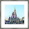 The Magic Kingdom Castle On A Beautiful Summer Day Horizontal Mp Framed Print