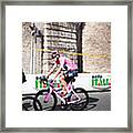 The Maglia Rosa Froome Grabs Giro D'italia In Rome Framed Print