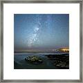 The Milky Way And Avila Beach Framed Print