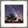 The Milky Way And Perseids Framed Print
