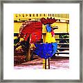 The Multi-colored Rooster Framed Print