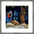 The Nativity Scene - Border Framed Print