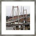 The New Alfred Zampa Memorial Bridge And The Old Carquinez Bridge . 7d8915 Framed Print