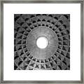 Italy, Rome - The Oculus Or The Eye Of The Pantheon Framed Print
