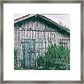The Old Barn With The Blue Door Framed Print