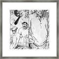 The Old Man And The Sea. Book Illustration Framed Print