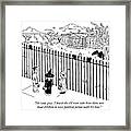 The Old Man Who Lives There Uses Dead Children To Score Political Points Framed Print