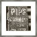 The Pipe Corner Monochrome Framed Print
