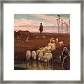 The Ploughman And The Shepherdess Framed Print