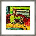 The Red Couch Framed Print