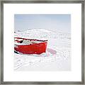 The Red Fishing Boat Framed Print