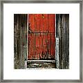 The Red Mill Door Framed Print