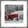 The Red Tractor Framed Print