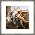 The Reunion Of Cupid And Psyche Framed Print