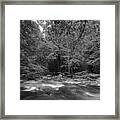 The River Forges On Framed Print