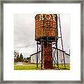 The Roy Water Tower Framed Print