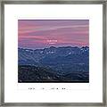 The Sneffels Range With Peak Labels Framed Print