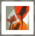 The Still Life With The Shadows Of The Flowers. Framed Print