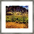 The Trail Turns Toward Superstition Mountain Framed Print