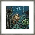 The Turquoise Night Framed Print