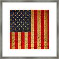 The United States Declaration Of Independence And The American Flag 20130215 Framed Print