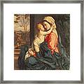The Virgin And Child Embracing Framed Print