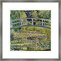 The Waterlily Pond With The Japanese Bridge Framed Print