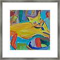 The Yellow Cat Framed Print