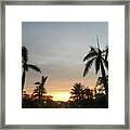 The Yellow Glow Of Sunset In Paradise Framed Print