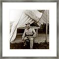 Theodore Roosevelt, Seated At Entrance Framed Print