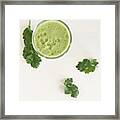 This Cilantro-green Apple Mocktail Is Framed Print