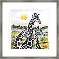 Three Giraffes    Sold Framed Print