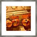 Three Crabapples On A Window Sill Framed Print