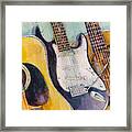 Three Guitars Framed Print