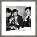 Three Kennedy Brothers At Rackets Framed Print