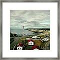 Three Red Roofs Framed Print