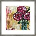 Three Roses Framed Print