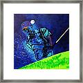 Tiger Woods-playing In The Sandbox Framed Print
