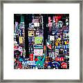 Times Square At Night Framed Print