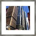 Times Square In Gold Framed Print