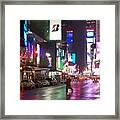 Times Square In The Rain 2 Framed Print