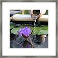 Tina Reflection With Fountain Framed Print