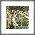 Titania And Puck With Fairies Dancing Framed Print