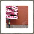 Toledo Street Sign Framed Print