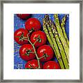 Tomatoes And Asparagus Framed Print