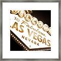 Tonight In Vegas Framed Print